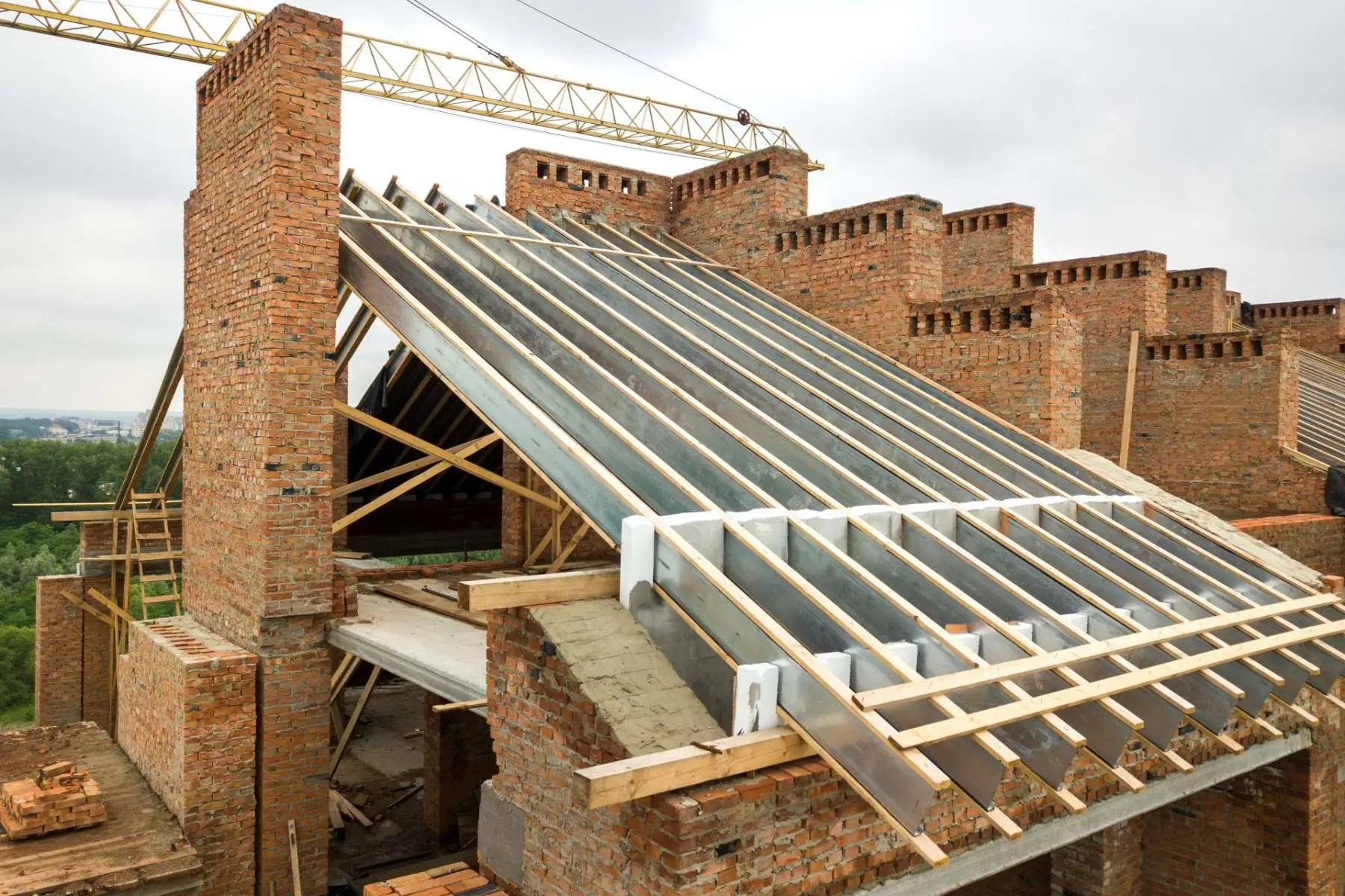 Former commercial building being converted into apartments by Welgo Builders Ltd Manchester